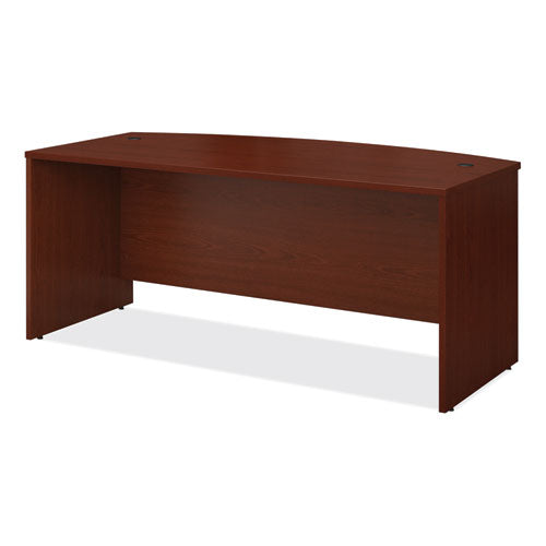 Series C Collection Bow Front Desk, 71.13" x 36.13" x 29.88", Mahogany-(BSHWC36746)