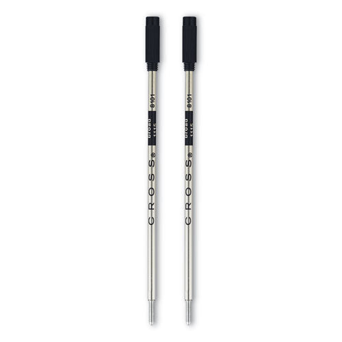 Refills for Cross Ballpoint Pens, Bold Conical Tip, Black Ink, 2/Pack-(CRO81012)