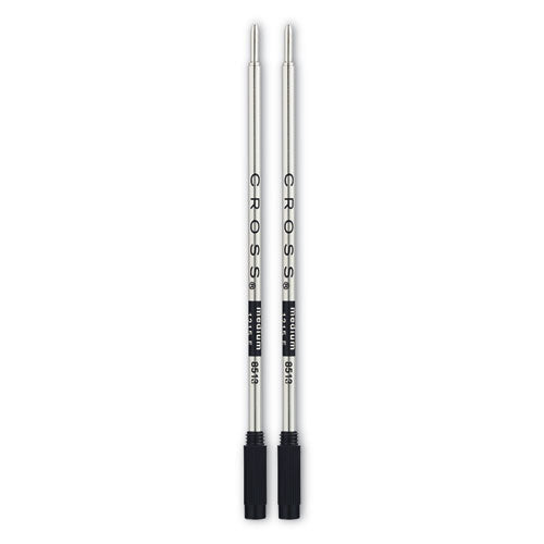 Refills for Cross Ballpoint Pens, Medium Conical Tip, Black Ink, 2/Pack-(CRO85132)