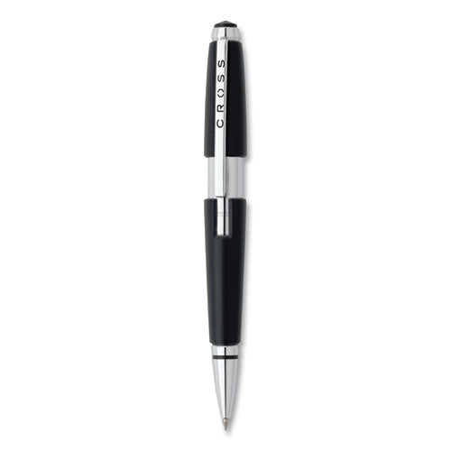 Edge Gel Pen, Retractable, Medium 0.7 mm, Black Ink, Black Barrel-(CROAT05552)