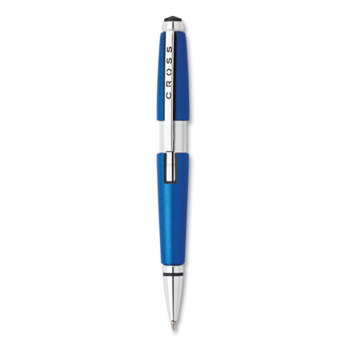 Edge Gel Pen, Retractable, Medium 0.7 mm, Black Ink, Blue Barrel-(CROAT05553)