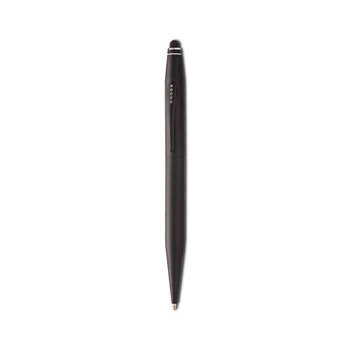 Tech 2 Ballpoint Pen/Stylus, Retractable, Medium 0.7 mm, Black Ink, Black Barrel-(CROAT06521)