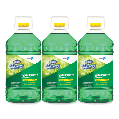 Fraganzia Multi-Purpose Cleaner, Forest Dew Scent, 175 oz Bottle, 3/Carton-(CLO31525)