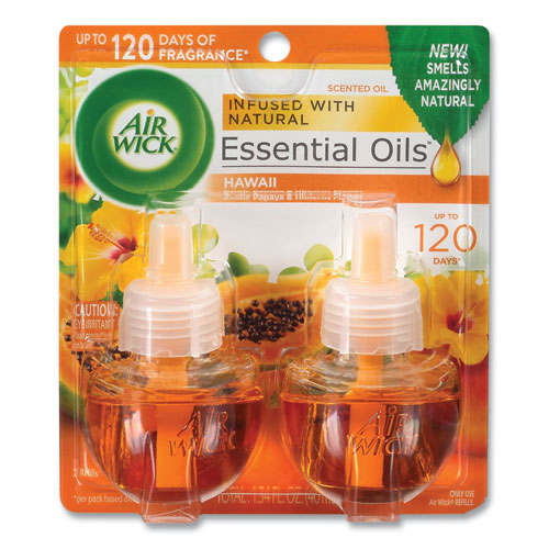 Scented Oil Twin Refill, Hawaii Exotic Papaya/Hibiscus Flower, 0.67 oz-(RAC85175PK)