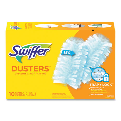 Dusters Refill, Dust Lock Fiber, Unscented, Light Blue, 10/Box-(PGC21459BX)