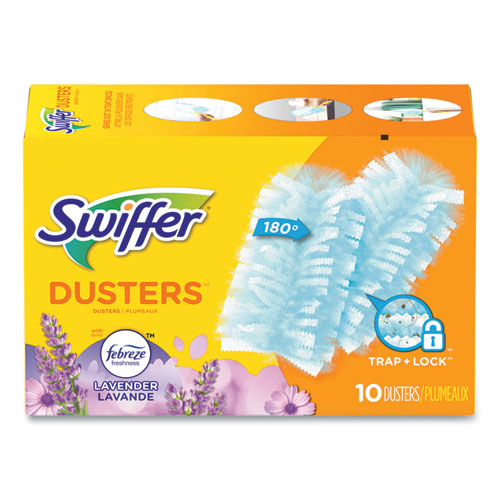 Refill Dusters, Dust Lock Fiber, Light Blue, Lavender Vanilla Scent, 10/Box-(PGC21461BX)