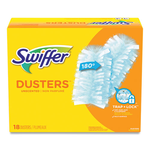 Refill Dusters, Dust Lock Fiber, 2" x 6", Light Blue, 18/Box, 4 Boxes/Carton-(PGC99036)