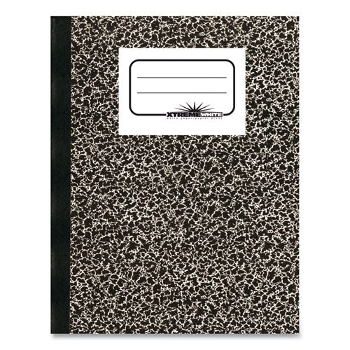 Composition Book, Medium/College Rule, Black Marble Cover, (80) 10 x 7.88 Sheets-(RED43461)