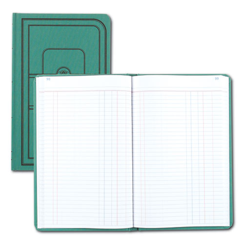 Tuff Series Accounting Journal, Single-Page 8-Column Accounting Format, Green Cover, 12 x 7.5 Sheets, 500 Sheets/Book-(REDA66500J)