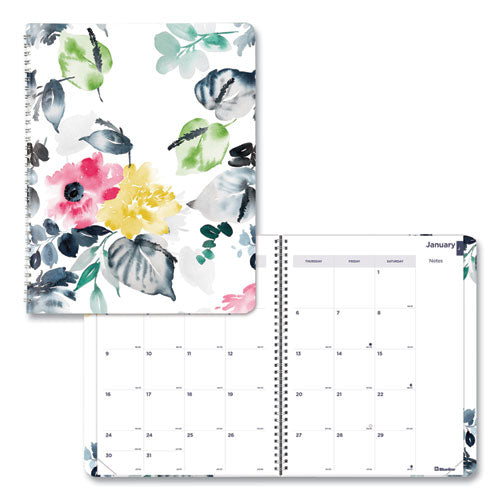 Monthly 14-Month Planner, Floral Watercolor Artwork, 11 x 8.5, Multicolor Cover, 14-Month (Dec to Jan): 2022 to 2024-(REDC701G01)