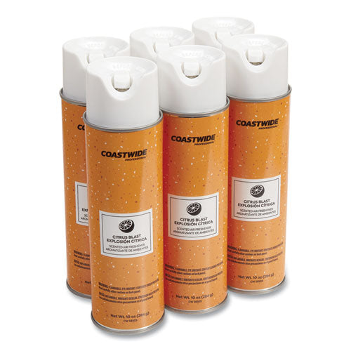 Air Freshener Aerosol, Citrus Blast, 10 oz Aerosol Spray, 6/Carton-(CWZ58505A50866)