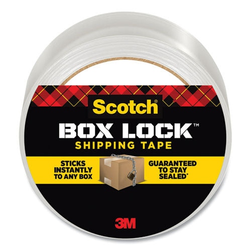 Box Lock Shipping Packaging Tape, 3" Core, 1.88" x 54.6 yds, Clear-(MMM3950)