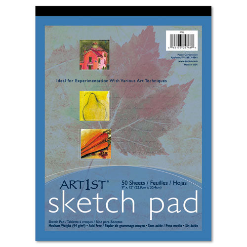 Art1st Sketch Pad, Unruled, 50 White 9 x 12 Sheets-(PAC4746)