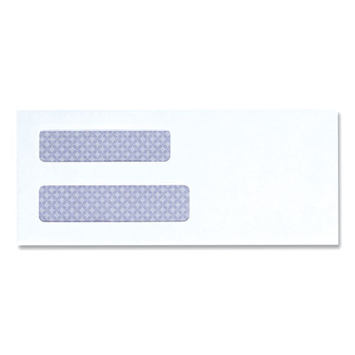 Double Window Business Envelope, #8 5/8, Square Flap, Gummed Closure, 3.63 x 8.88, White, 500/Box-(UNV35213)