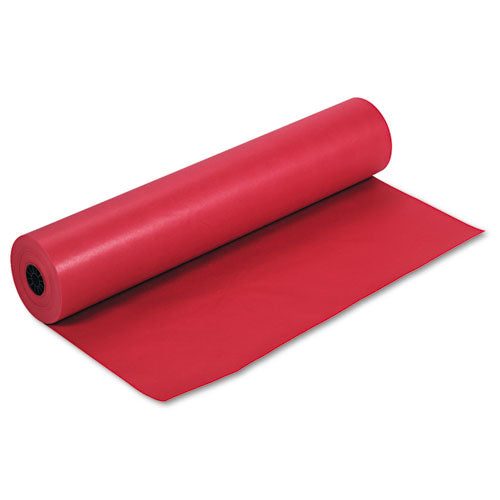 Rainbow Duo-Finish Colored Kraft Paper, 35 lb Wrapping Weight, 36" x 1,000 ft, Scarlet-(PAC63030)