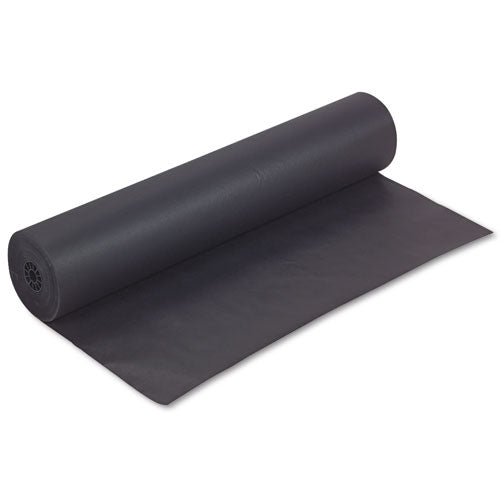 Rainbow Duo-Finish Colored Kraft Paper, 35 lb Wrapping Weight, 36" x 1,000 ft, Black-(PAC63300)