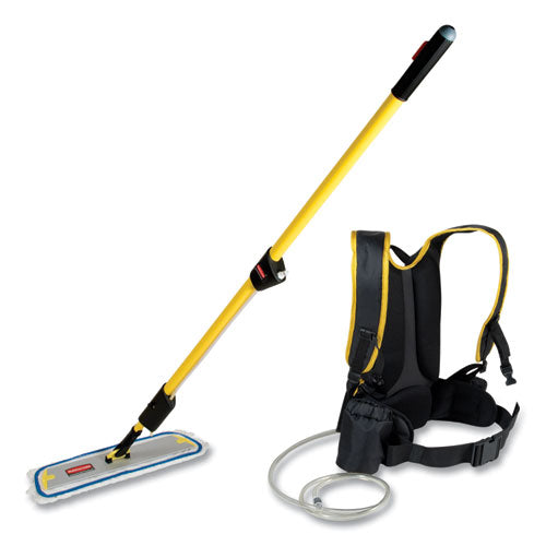 Flow Finishing System, 18" Wide Nylon Head, 56" Yellow Plastic Handle-(RCPQ979)