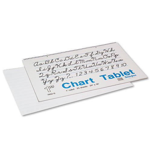 Chart Tablets, Presentation Format (1" Rule), 24 x 16, White, 25 Sheets-(PAC74620)