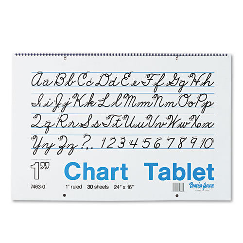 Chart Tablets, Presentation Format (1" Rule), 24 x 16, White, 30 Sheets-(PAC74630)