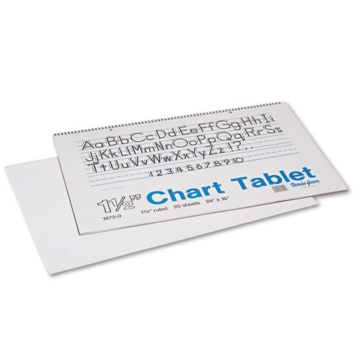 Chart Tablets, Presentation Format (1.5" Rule), 24 x 16, White, 25 Sheets-(PAC74720)