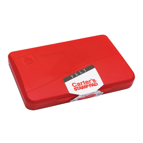 Pre-Inked Felt Stamp Pad, 4.25" x 2.75", Red-(AVE21071)