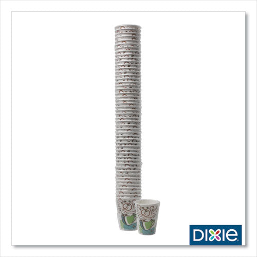 PerfecTouch Hot Cups, 8 oz, Coffee Haze Design, Individually Wrapped, 50/Sleeve, 20 Sleeves/Carton-(DXE5338CDWR)