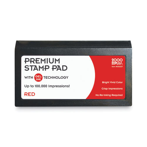 Microgel Stamp Pad for 2000 PLUS, 6.17" x 3.13", Red-(COS030257)