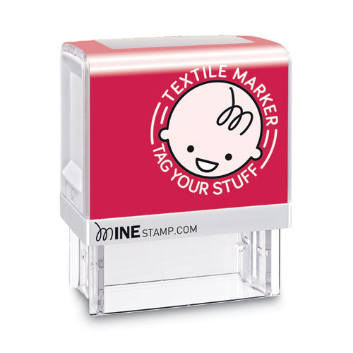 MINE Textile Stamp, 1.5" x 1.5", Black-(COS039605)