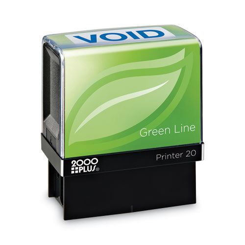 Green Line Message Stamp, Void, 1.5 x 0.56, Blue-(COS098373)