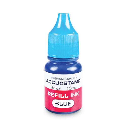 ACCU-STAMP Gel Ink Refill, 0.35 oz Bottle, Blue-(COS090682)