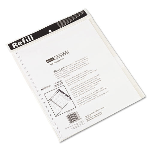 Monthly Planner Refill, 11 x 9, White Sheets, 12-Month (Jan to Dec): 2023-(AAG7092372)