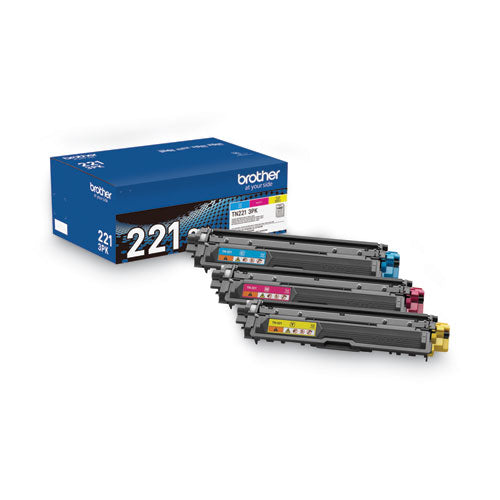 TN2213PK Toner, 1,400 Page-Yield, Cyan/Magenta/Yellow-(BRTTN2213PK)