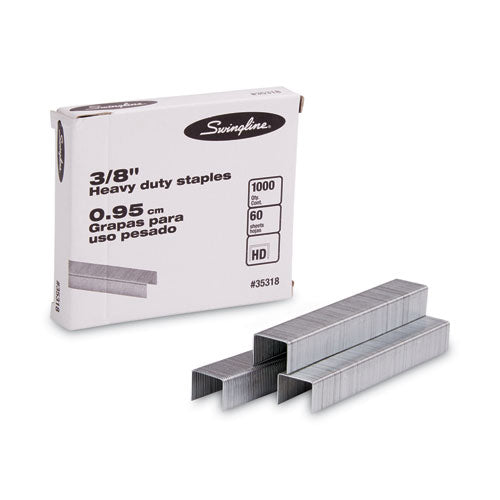 S.F. 13 Heavy-Duty Staples, 0.38" Leg, 0.5" Crown, Steel, 1,000/Box-(SWI35318)