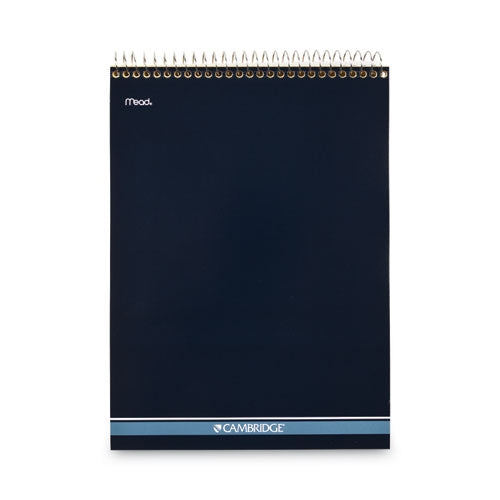 Stiff-Back Wire Bound Notepad, Wide/Legal Rule, Canary/Blue Cover, 70 Canary-Yellow 8.5 x 11.5 Sheets-(MEA59880)