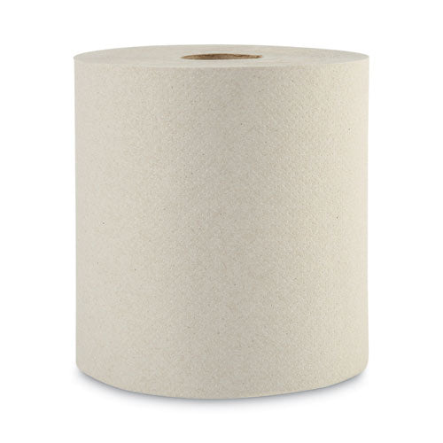 Boardwalk Green Universal Roll Towels, 1-Ply, 8" x 800 ft, Natural, 6 Rolls/Carton-(BWK16GREEN)