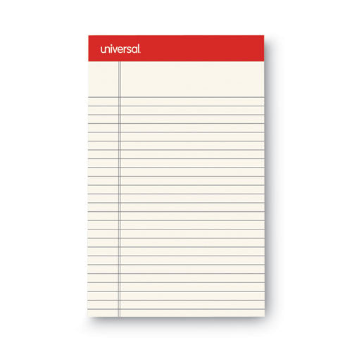 Colored Perforated Ruled Writing Pads, Narrow Rule, 50 Ivory 5 x 8 Sheets, Dozen-(UNV35852)