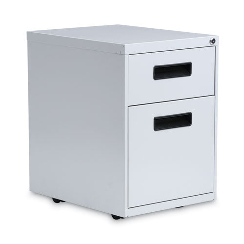 File Pedestal, Left or Right, 2-Drawers: Box/File, Legal/Letter, Light Gray, 14.96" x 19.29" x 21.65"-(ALEPABFLG)