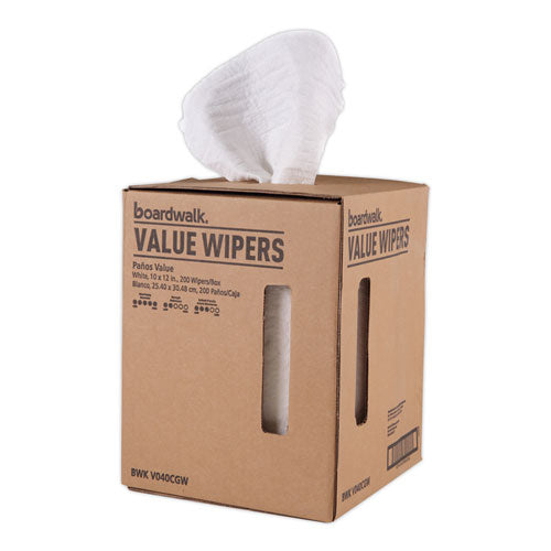 DRC Wipers, Centerpull, 10 x 12, White, 200/Carton-(BWKV040CGW)