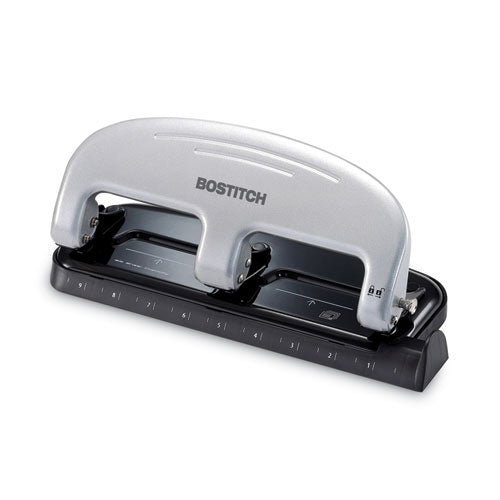 20-Sheet EZ Squeeze Three-Hole Punch, 9/32" Holes, Black/Silver-(ACI2220)