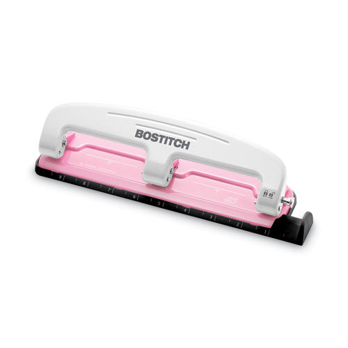 12-Sheet EZ Squeeze InCourage Three-Hole Punch, 9/32" Holes, Pink-(ACI2188)