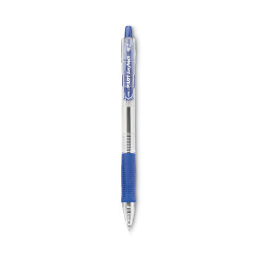 EasyTouch Ballpoint Pen, Retractable, Medium 1 mm, Blue Ink, Clear Barrel, Dozen-(PIL32221)