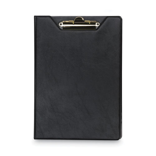 Value Padfolio, Heavyweight Sealed Vinyl, Brass Clip, Inside Front Pocket, Black-(SAM71410)