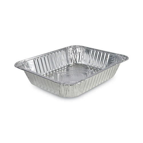 Aluminum Steam Table Pans, Half-Size Deep128 oz., 2.56" Deep, 10.38 x 12.75, 100/Carton-(BWKSTEAMHFDP)