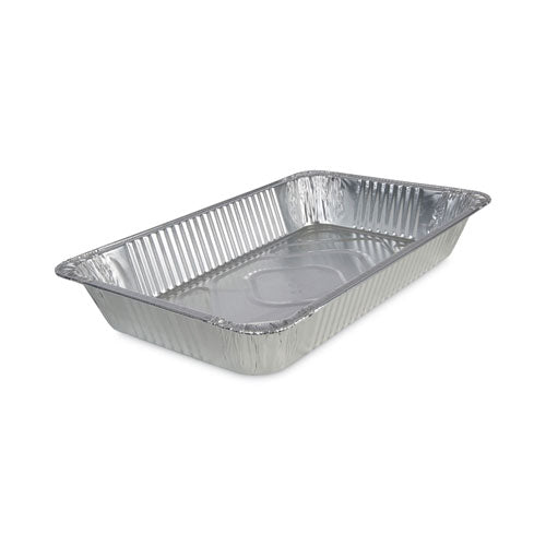 Aluminum Steam Table Pans, Full-Size Deep, 3.19" Deep, 12.81 x 20.75, 50/Carton-(BWKSTEAMFLDP)