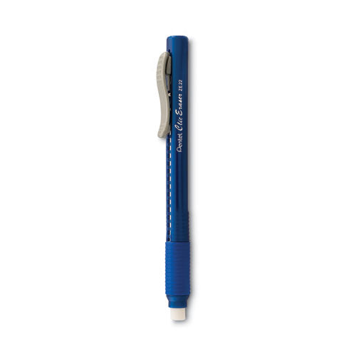 Clic Eraser Grip Eraser, For Pencil Marks, White Eraser, Blue Barrel-(PENZE22C)