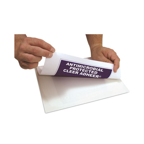 Cleer Adheer Self-Adhesive Laminating Film, 3 mil, 9" x 12", Gloss Clear, 50/Box-(CLI65009)