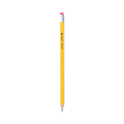 #2 Pre-Sharpened Woodcase Pencil, HB (#2), Black Lead, Yellow Barrel, 72/Pack-(UNV55402)