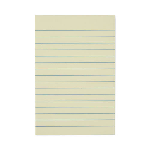 Recycled Self-Stick Note Pads, Note Ruled, 4" x 6", Yellow, 100 Sheets/Pad, 12 Pads/Pack-(UNV28073)