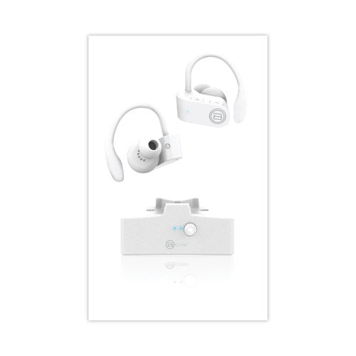 Bluetooth Sports Earbuds, White-(BTHBCAUBE119WT)