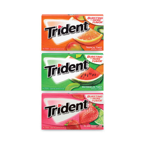 Sugar-Free Gum, Fruit Variety, 14 Pieces/Pack, 20 Packs/Box, Ships in 1-3 Business Days-(GRR22000891)